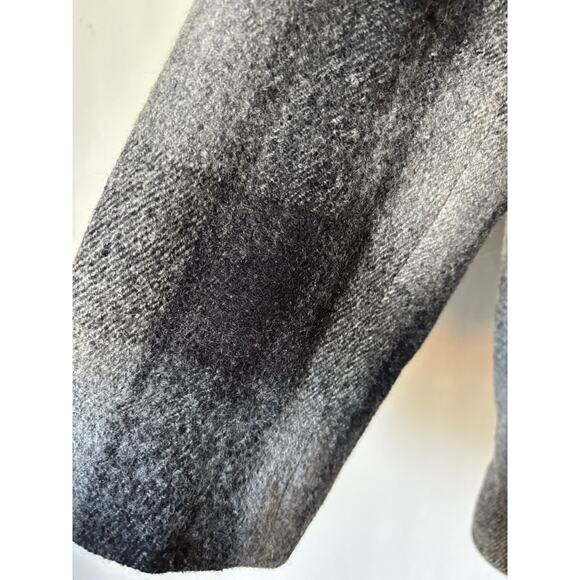 Madewell Dorset Blazer Jacket XL Plaid Check Buffalo Black White Wool Oversized - Picture 11 of 15